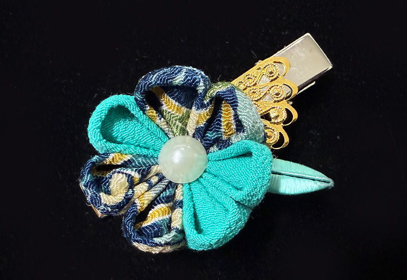 細工纏花單花髮夾